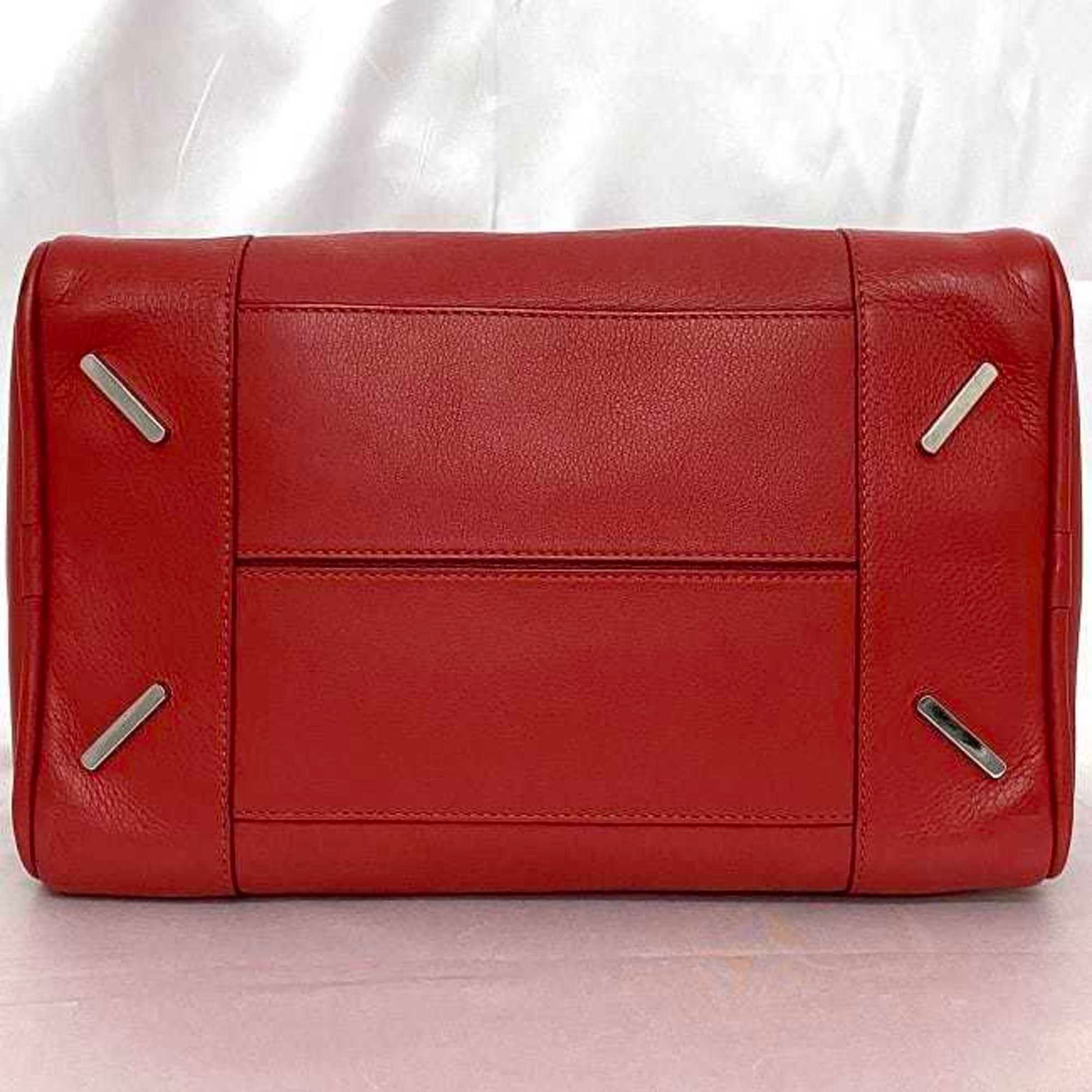 Loewe Amazona 75, Red, Leather, handbag
