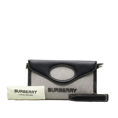Burberry -, Black, Canvas, shoulder