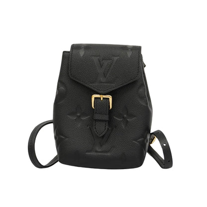 Louis Vuitton Tiny Backpack Monogram Empreinte Giant, BLACK, LEATHER, Backpack