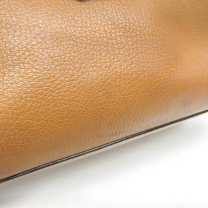 Prada Saffiano, Brown, Leather, shoulder