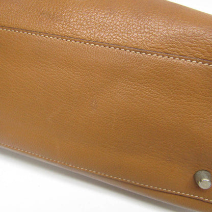 Prada Saffiano, Brown, Leather, shoulder