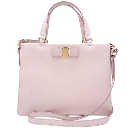 Salvatore Ferragamo Vara, Pink, Leather, handbag