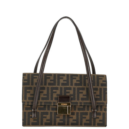 Fendi Zucca, Brown, Canvas, handbag