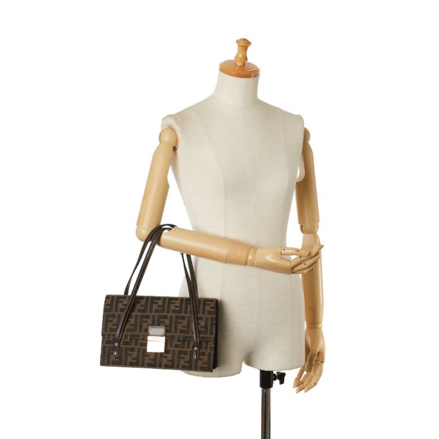 Fendi Zucca, Brown, Canvas, handbag