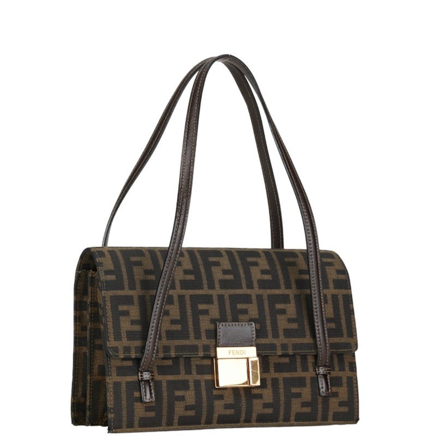 Fendi Zucca, Brown, Canvas, handbag