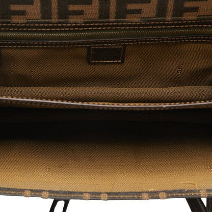 Fendi Zucca, Brown, Canvas, handbag