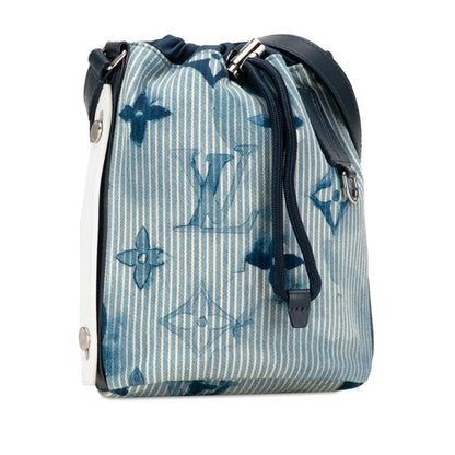 Louis Vuitton Marin, Blue, Canvas, shoulder
