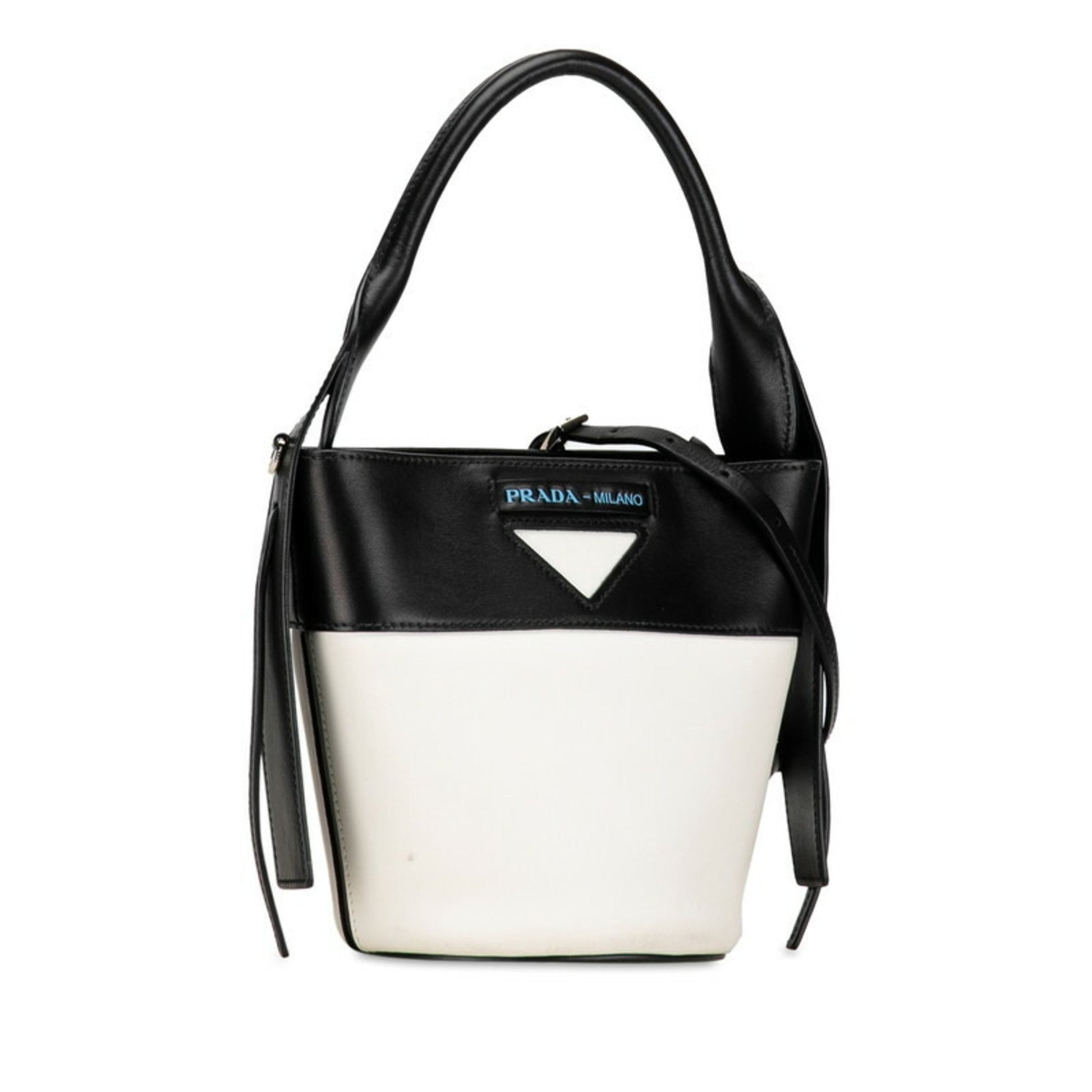 Prada Ouverture, White, Leather, shoulder