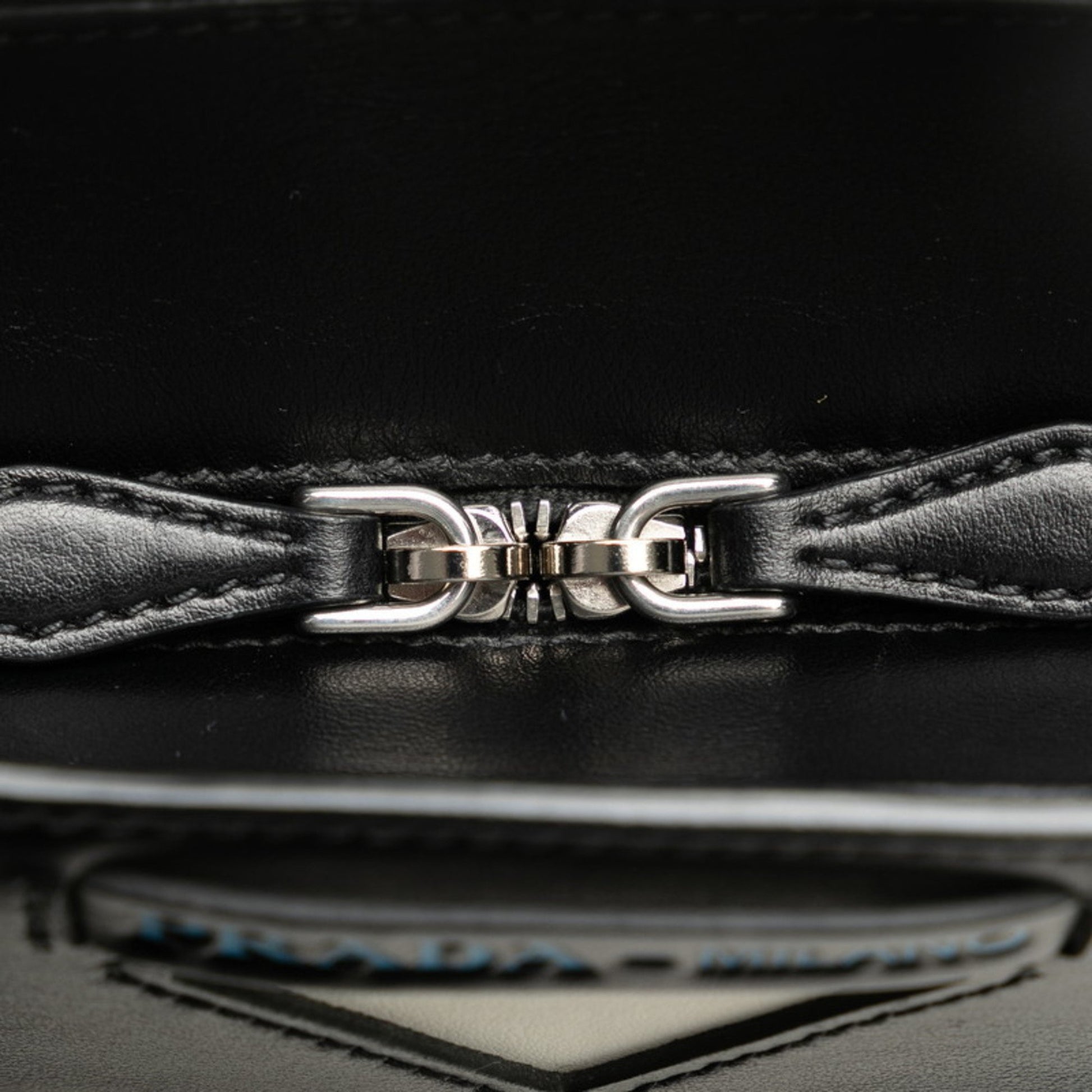 Prada Ouverture, White, Leather, shoulder