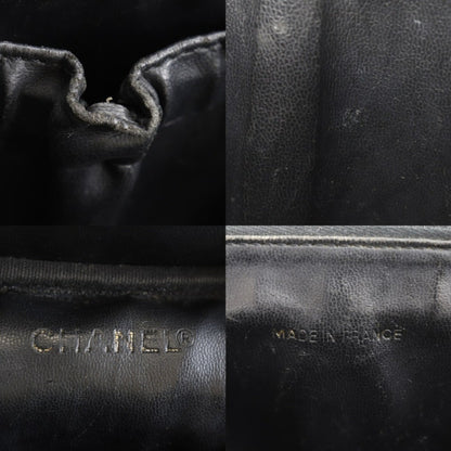 Chanel Vanity, Black, Leather, clutch