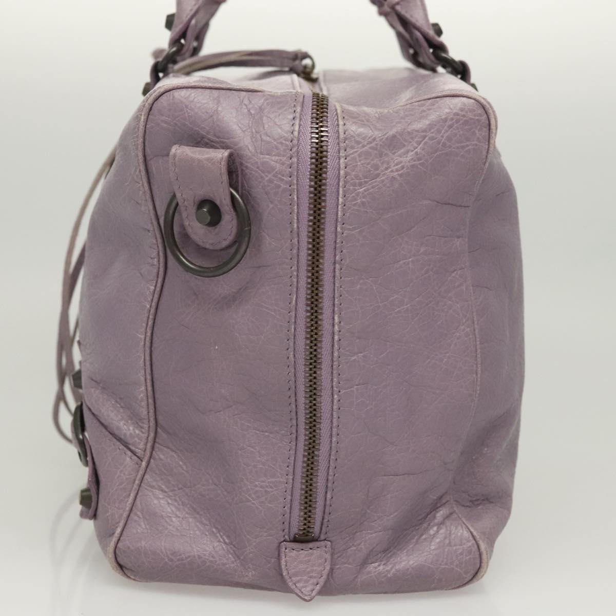 Balenciaga City, Purple, Leather, handbag