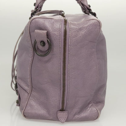 Balenciaga City, Purple, Leather, handbag