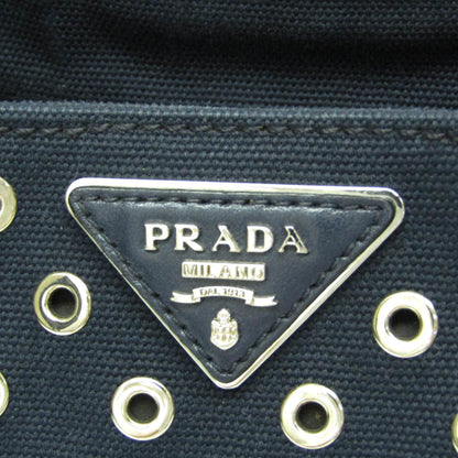 Prada Canapa, Navy, Leather, handbag