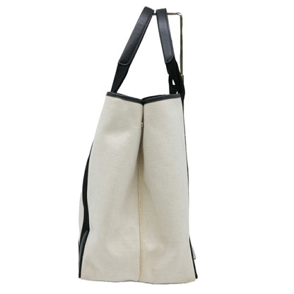 Balenciaga Navy Cabas, White, Canvas, tote