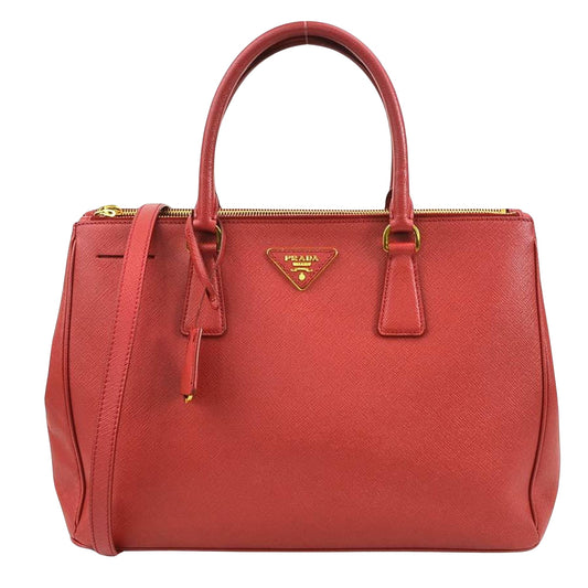 Prada Galleria, Red, Leather, shoulder