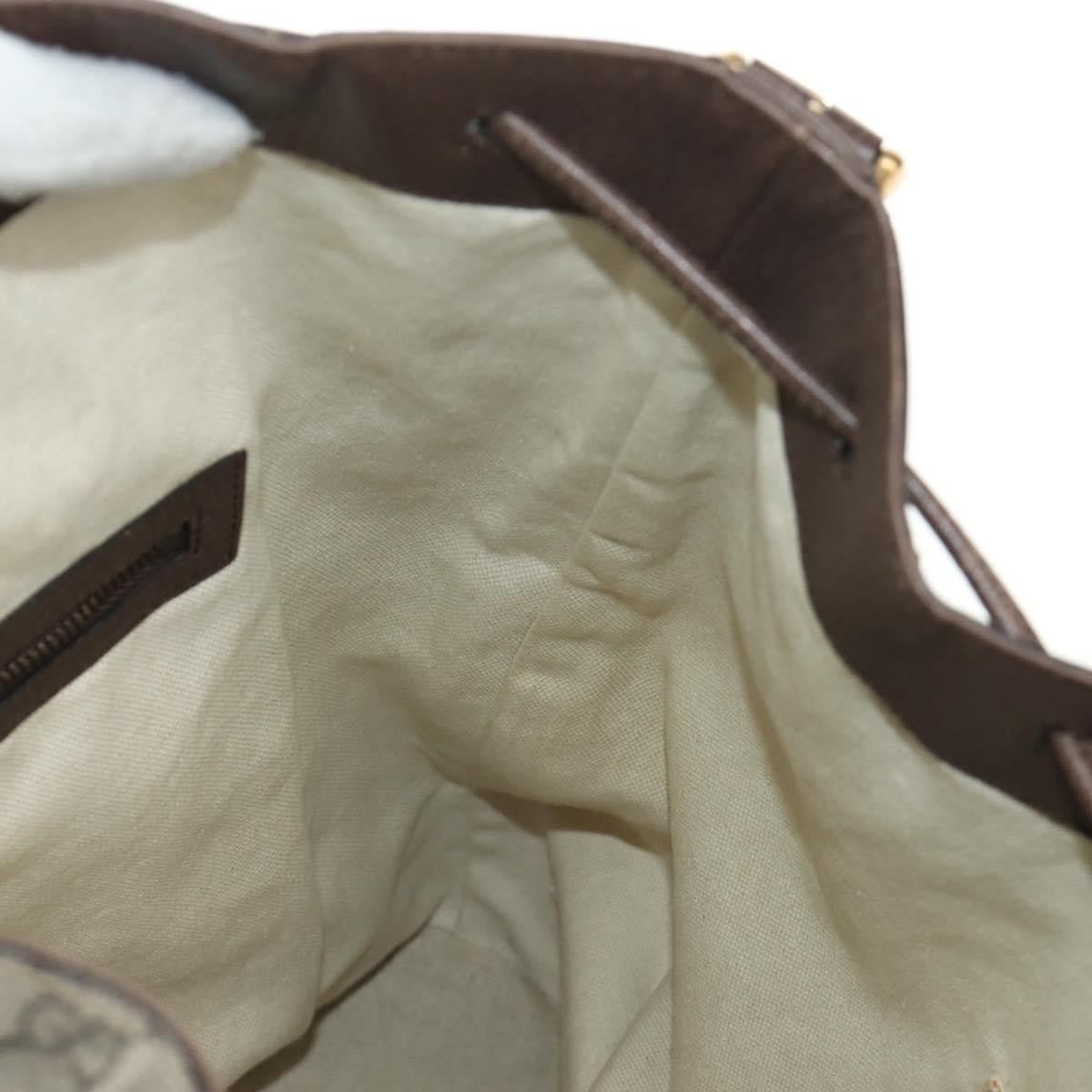 Gucci Neo Vintage Drawstring Bucket GG Coated Canvas, Beige, Canvas, Backpack