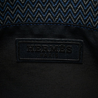 Hermès SAC DE PANSAGE, Blue, Canvas, shoulder
