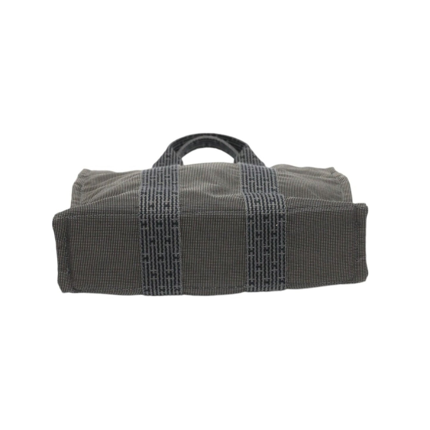 Hermès Herline, Grey, Canvas, handbag