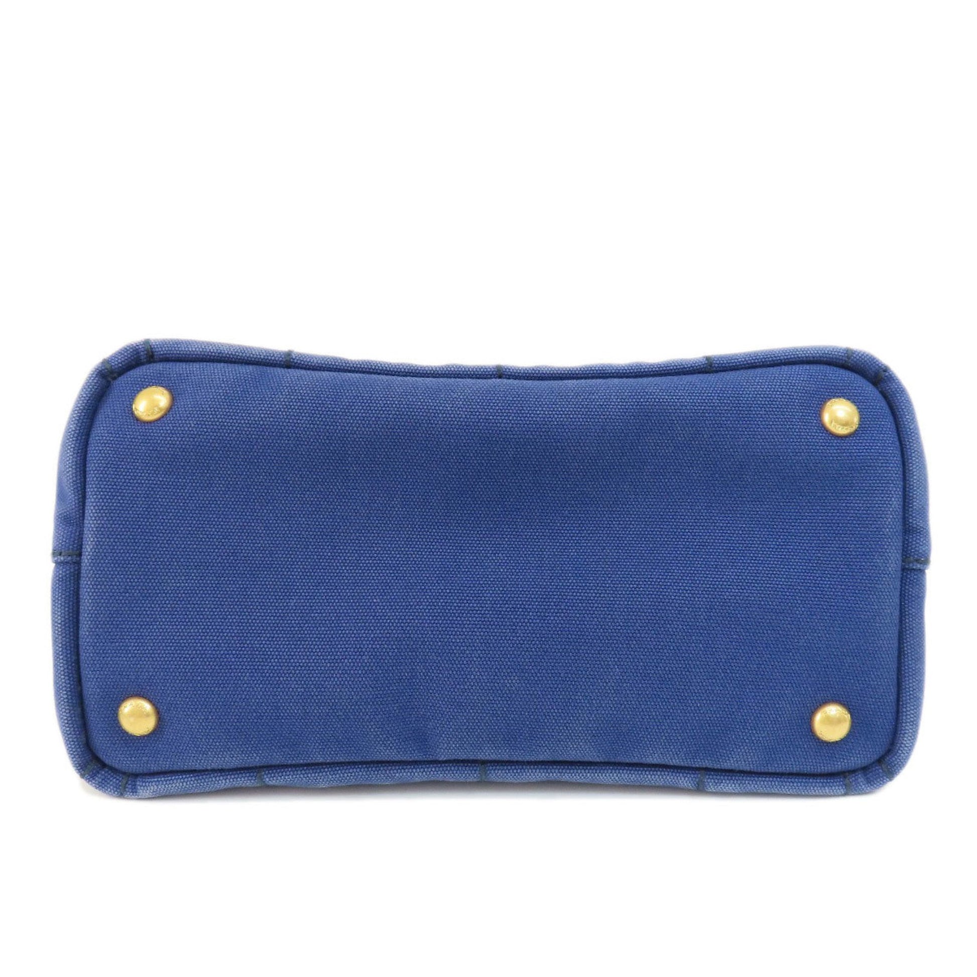 Prada Canapa, Blue, Canvas, tote