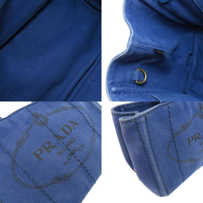 Prada Canapa, Blue, Canvas, tote