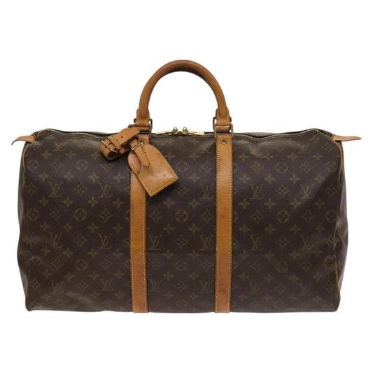 Louis Vuitton Keepall 50, Brown, Canvas, travel