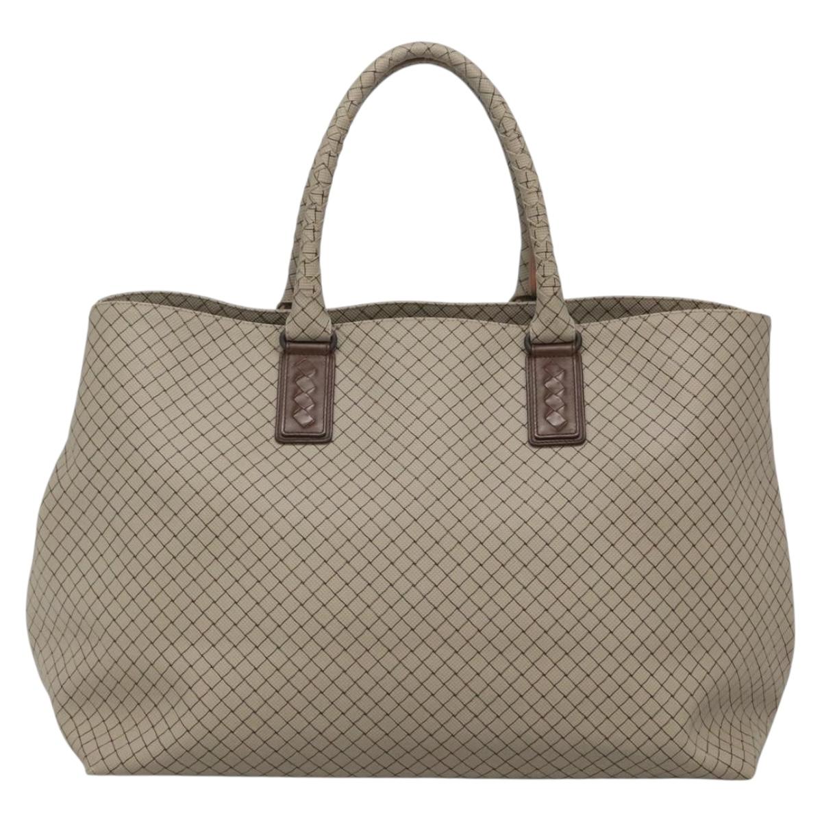 Bottega Veneta Marco polo, Grey, Canvas, tote
