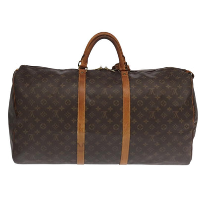 Louis Vuitton Keepall 60, Brown, Canvas, travel