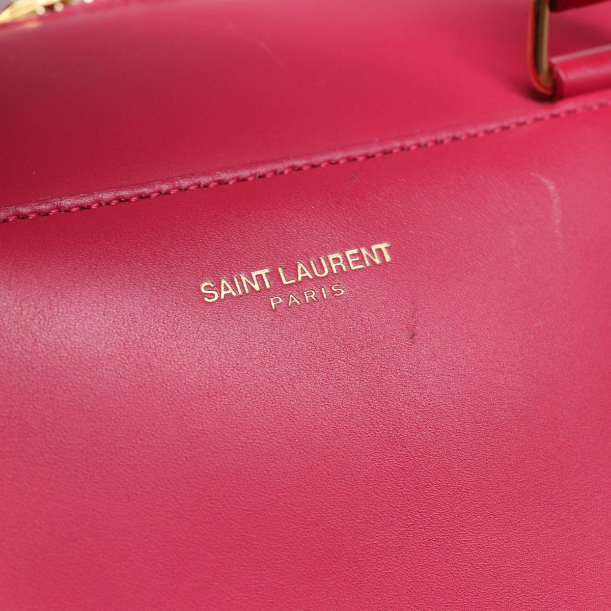 Yves Saint Laurent, Red, Leather, handbag