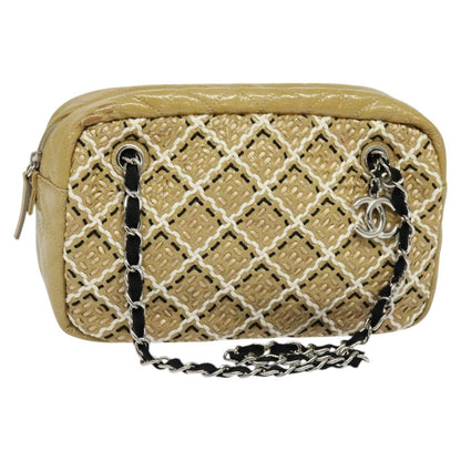 Chanel Camera, Beige, Leather, shoulder