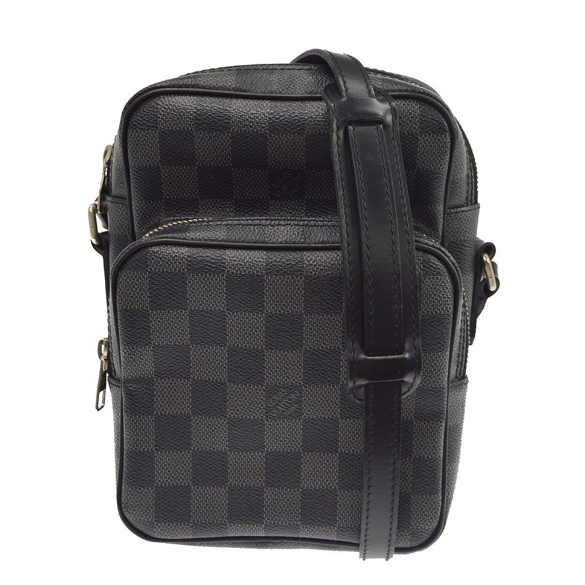 Louis Vuitton Rem Damier Graphite, Black, Canvas, Handbag