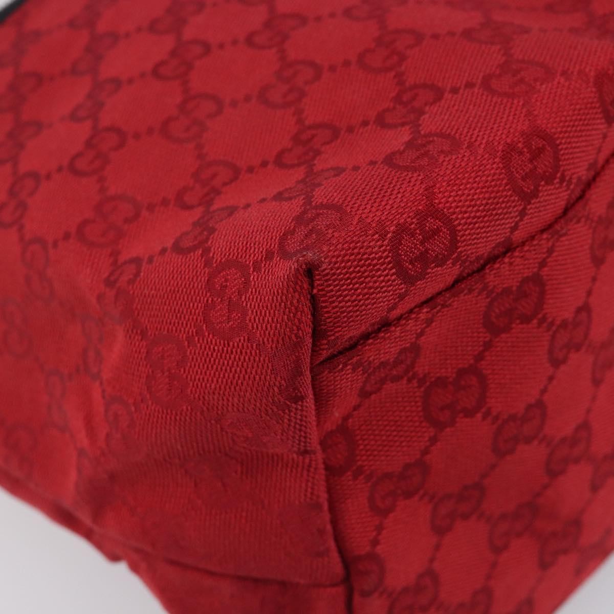 Gucci Double Pocket Zip Hobo GG Canvas, Red, Canvas, Shoulder Bag