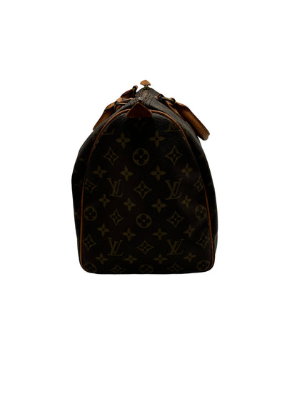 Louis Vuitton Speedy Monogram, Brown, Canvas, Handbag