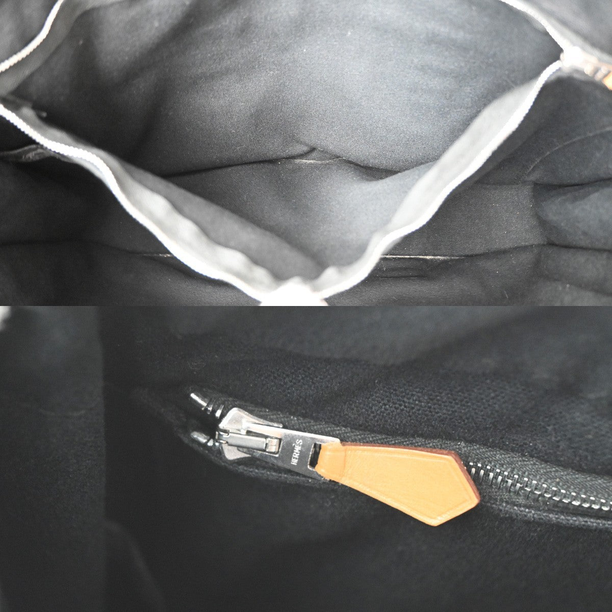 Hermes Fourre Tout Toile, Black, Cotton, Tote Bag