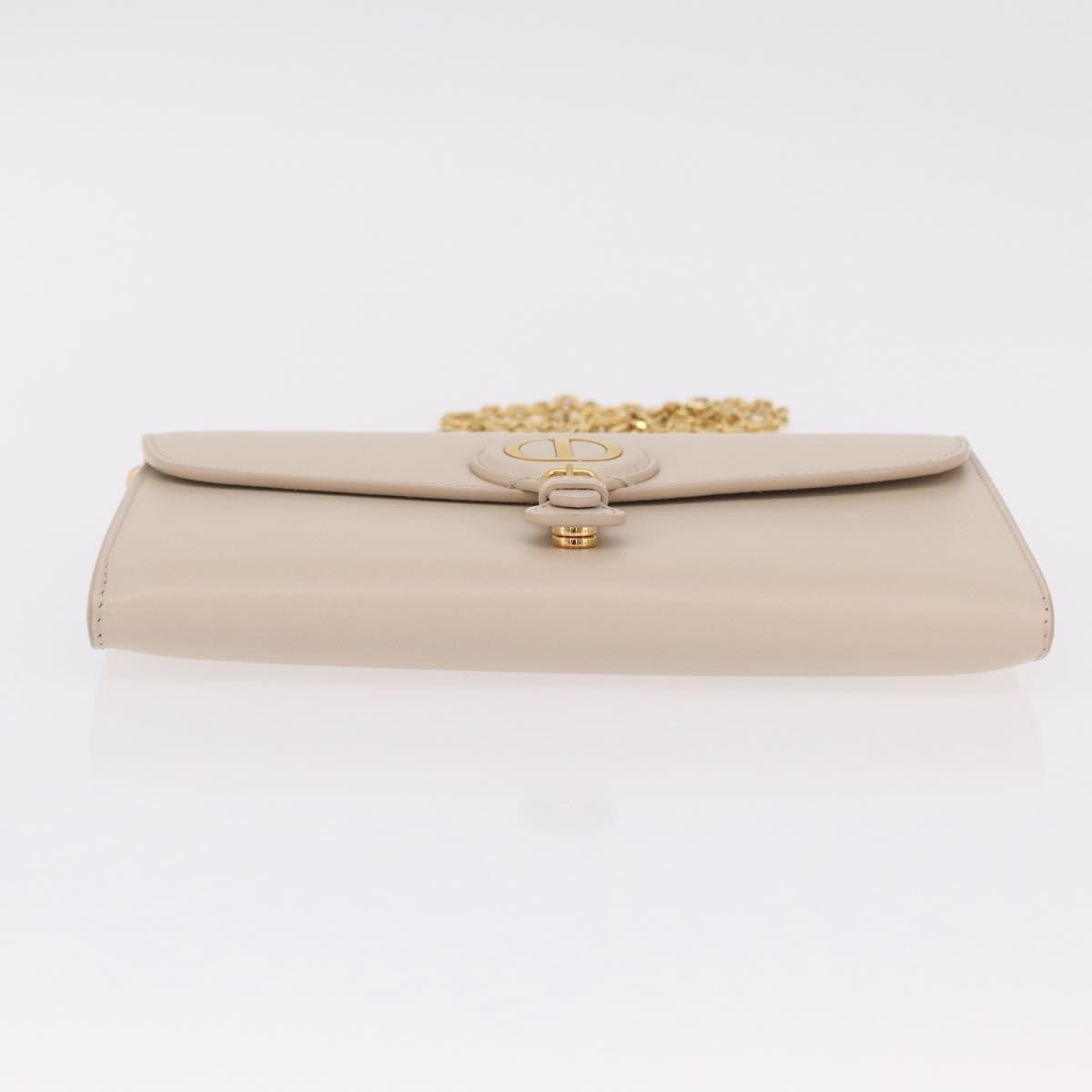 Christian Dior Bobby Flap Leather, Beige, Leather, Shoulder Bag