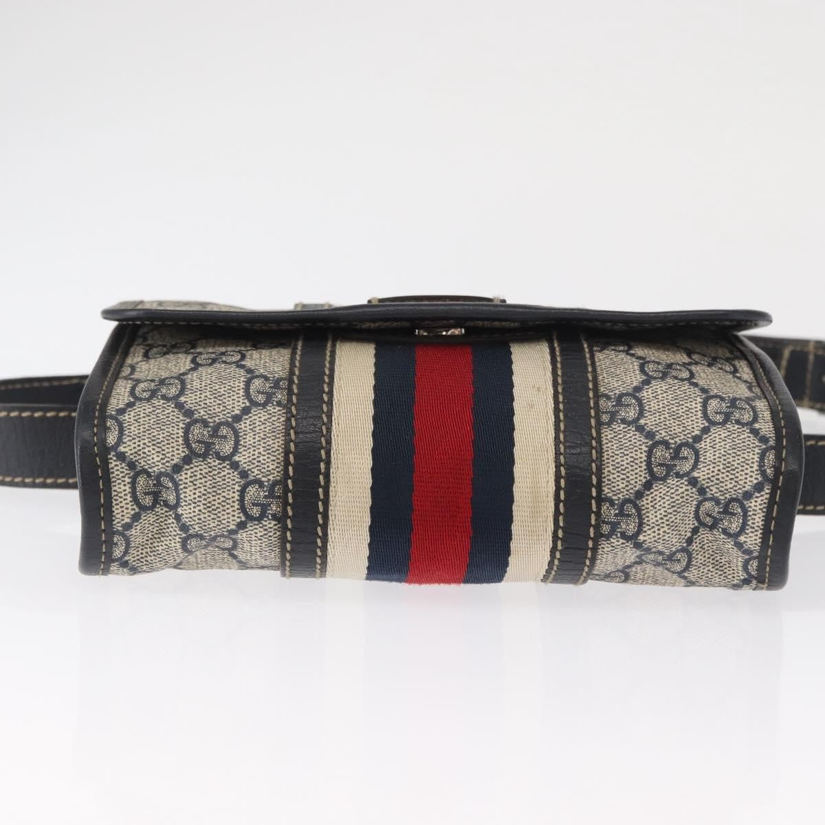 Gucci Vintage Web Belt GG Coated Canvas, Beige, Canvas, Handbag