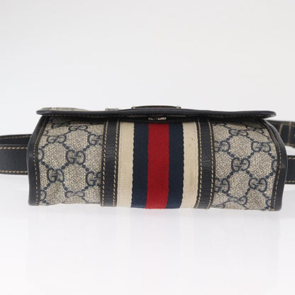 Gucci Vintage Web Belt GG Coated Canvas, Beige, Canvas, Handbag