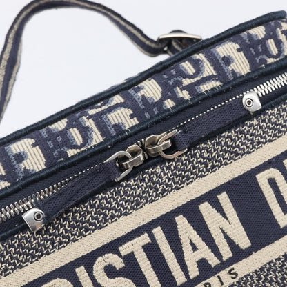 Christian Dior DiorTravel Vanity Case Oblique Canvas, Navy, Canvas, Handbag
