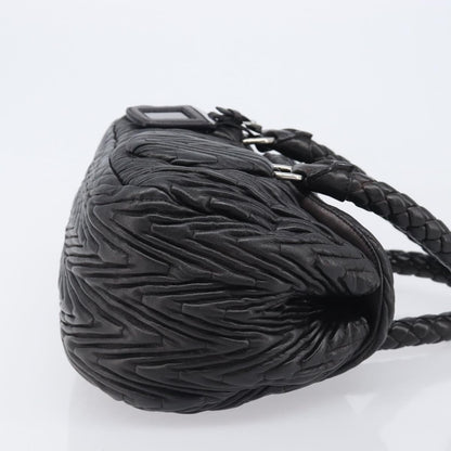 Prada Flap Chevron Nappa, Black, Leather, Shoulder Bag