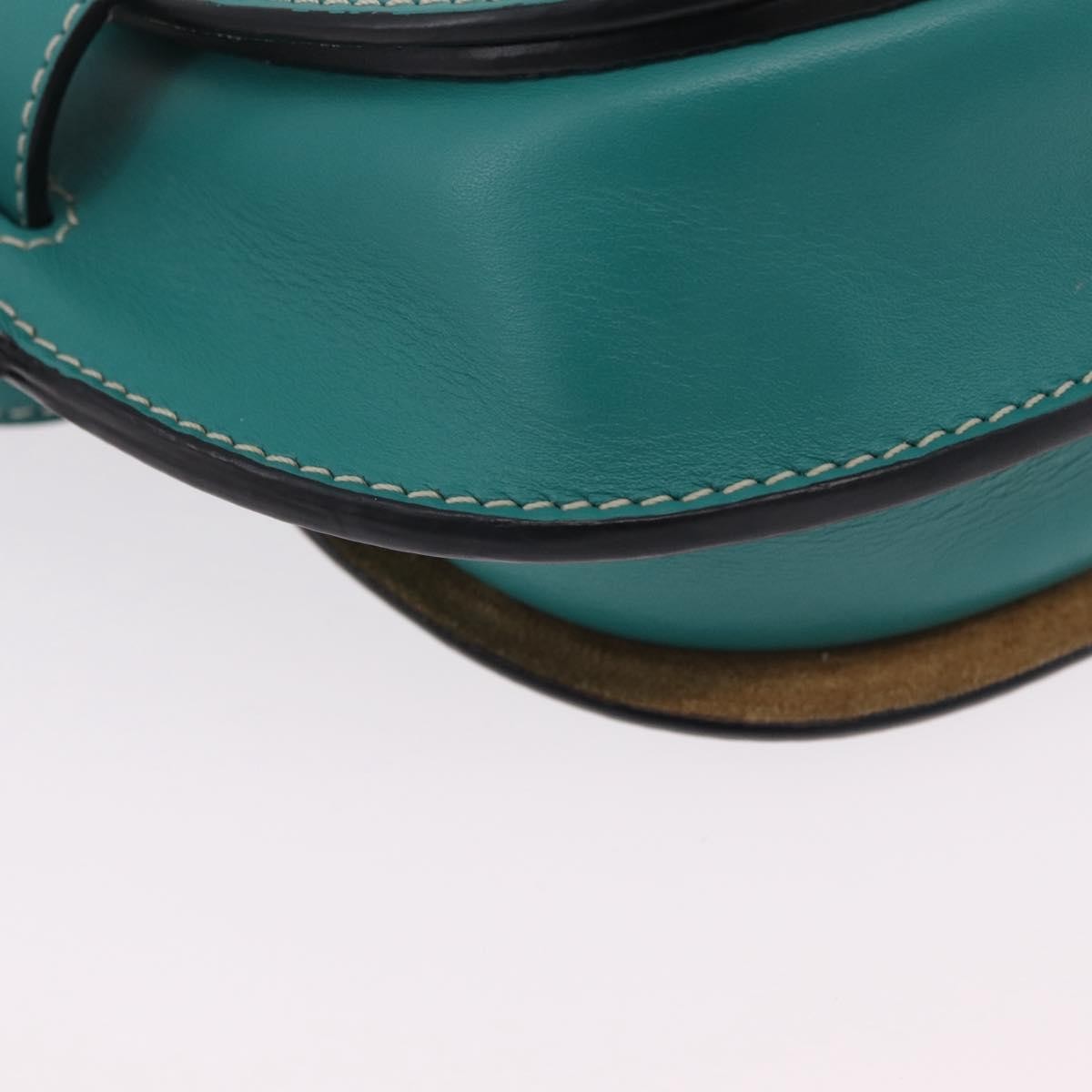 Loewe Gate Belt Leather, Green, Leather, Handbag