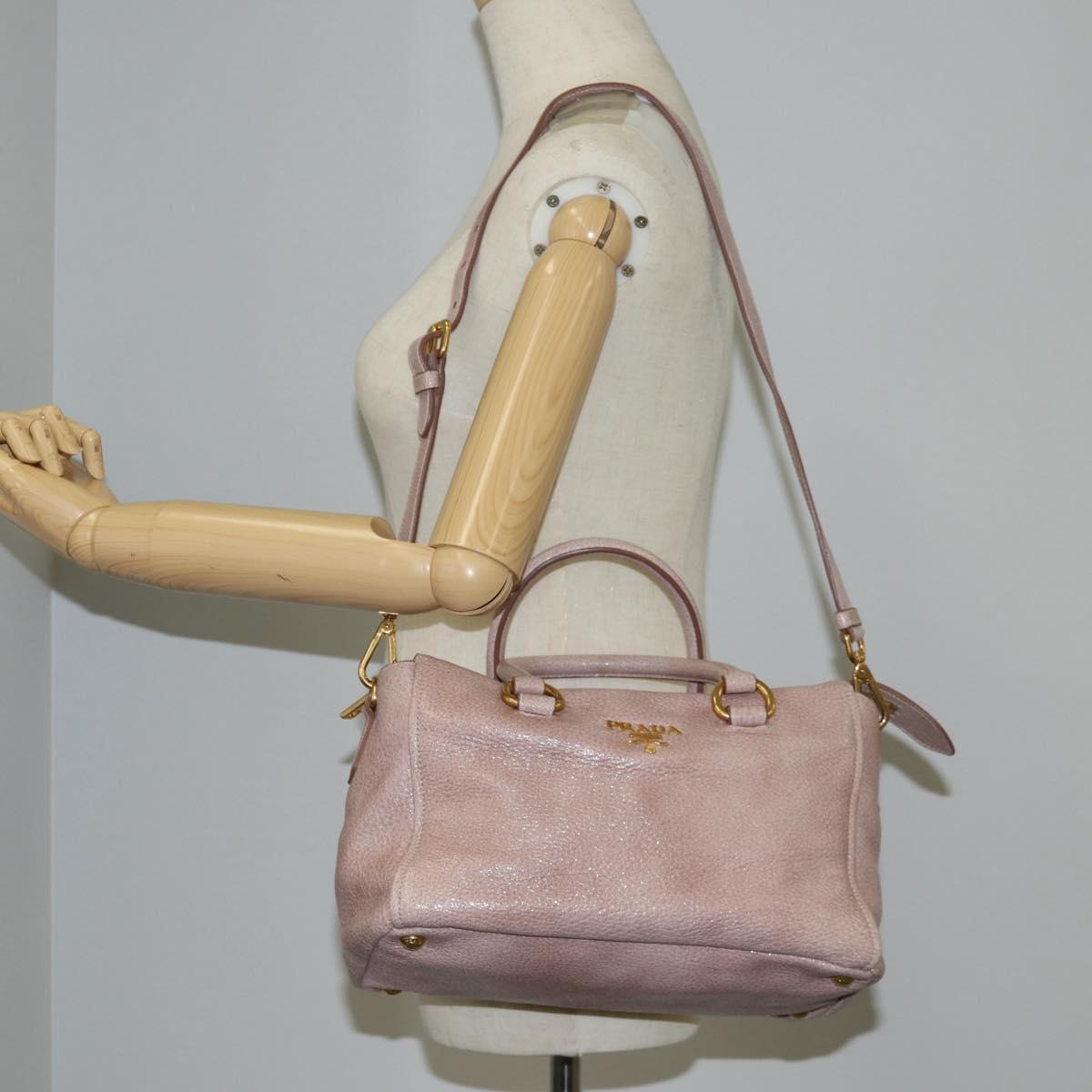 Prada Vitello, Pink, Leather, handbag