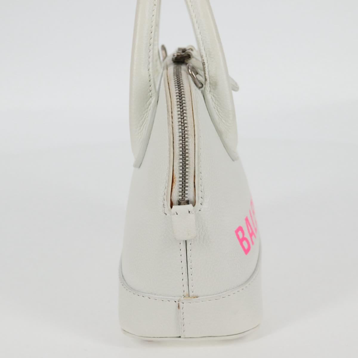 Balenciaga Ville Top Handle, White, Leather, handbag