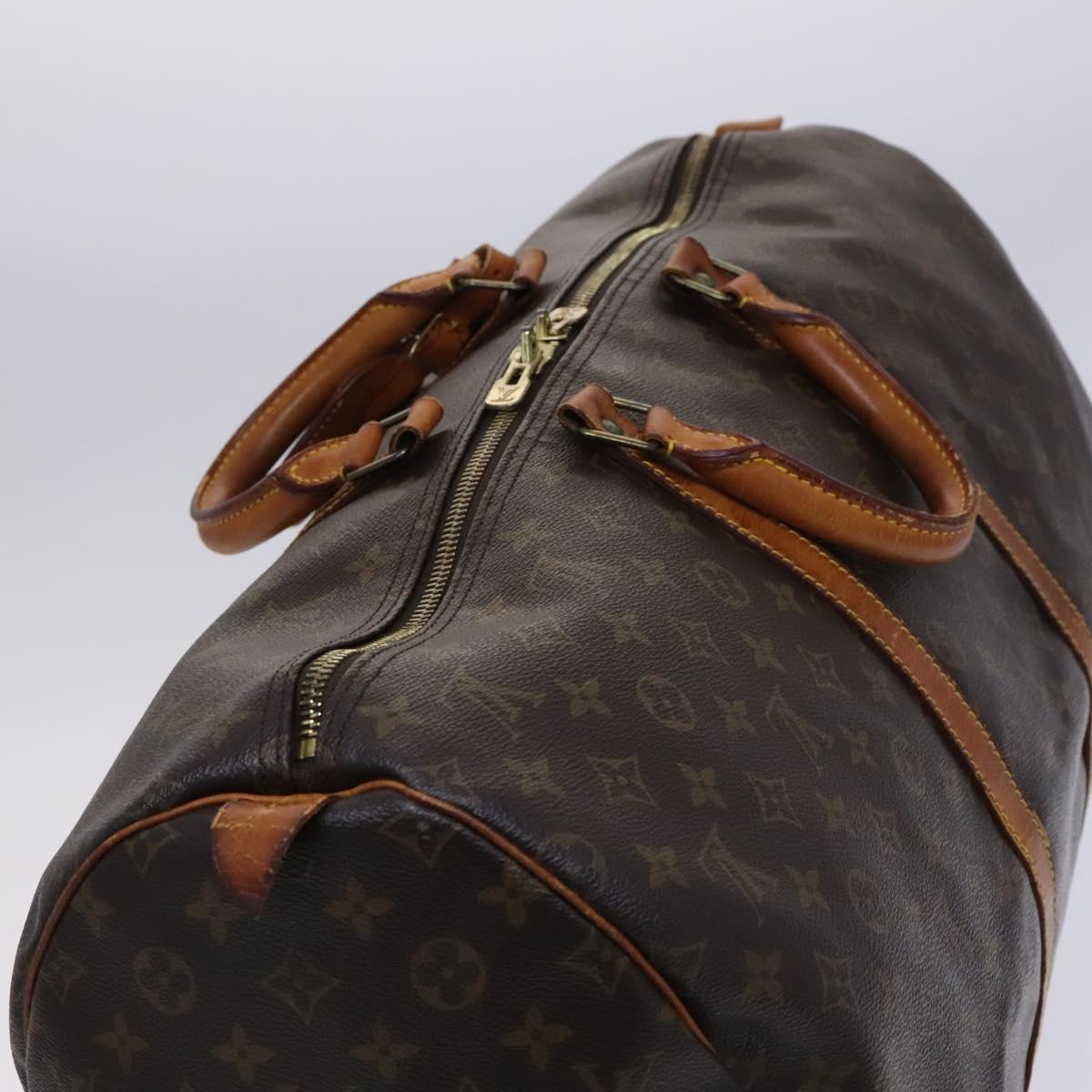 Louis Vuitton Keepall 55, Brown, Canvas, travel