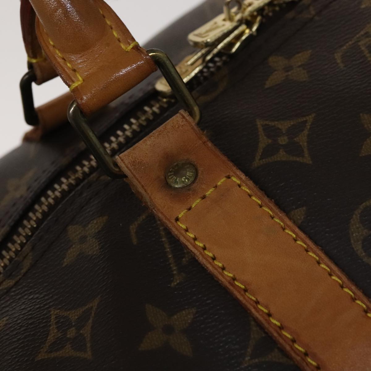 Louis Vuitton Keepall 55, Brown, Canvas, travel
