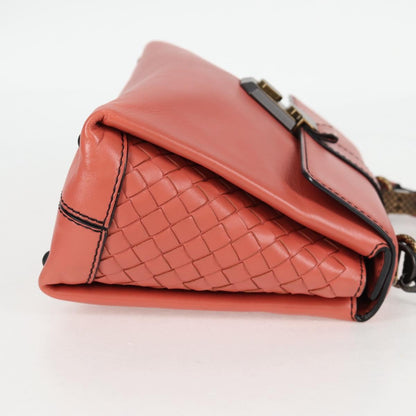 Bottega Veneta Piazza, Pink, Leather, handbag