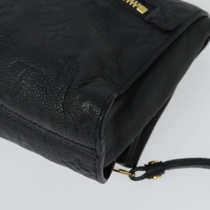 Louis Vuitton Petillante, Black, Leather, clutch
