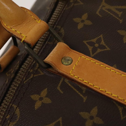 Louis Vuitton Keepall 55, Brown, Canvas, travel