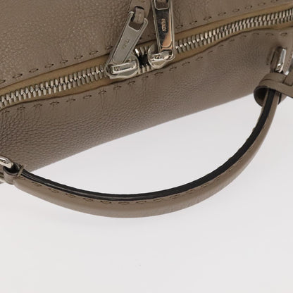 Fendi Lei Selleria, Beige, Leather, handbag