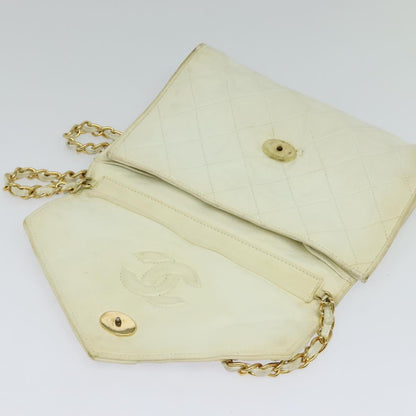 Chanel, White, Leather, shoulder
