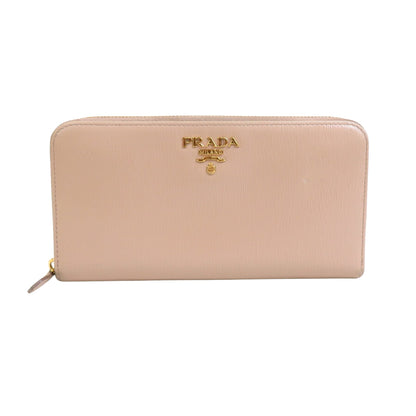 Prada Saffiano, Pink, Leather, wallet