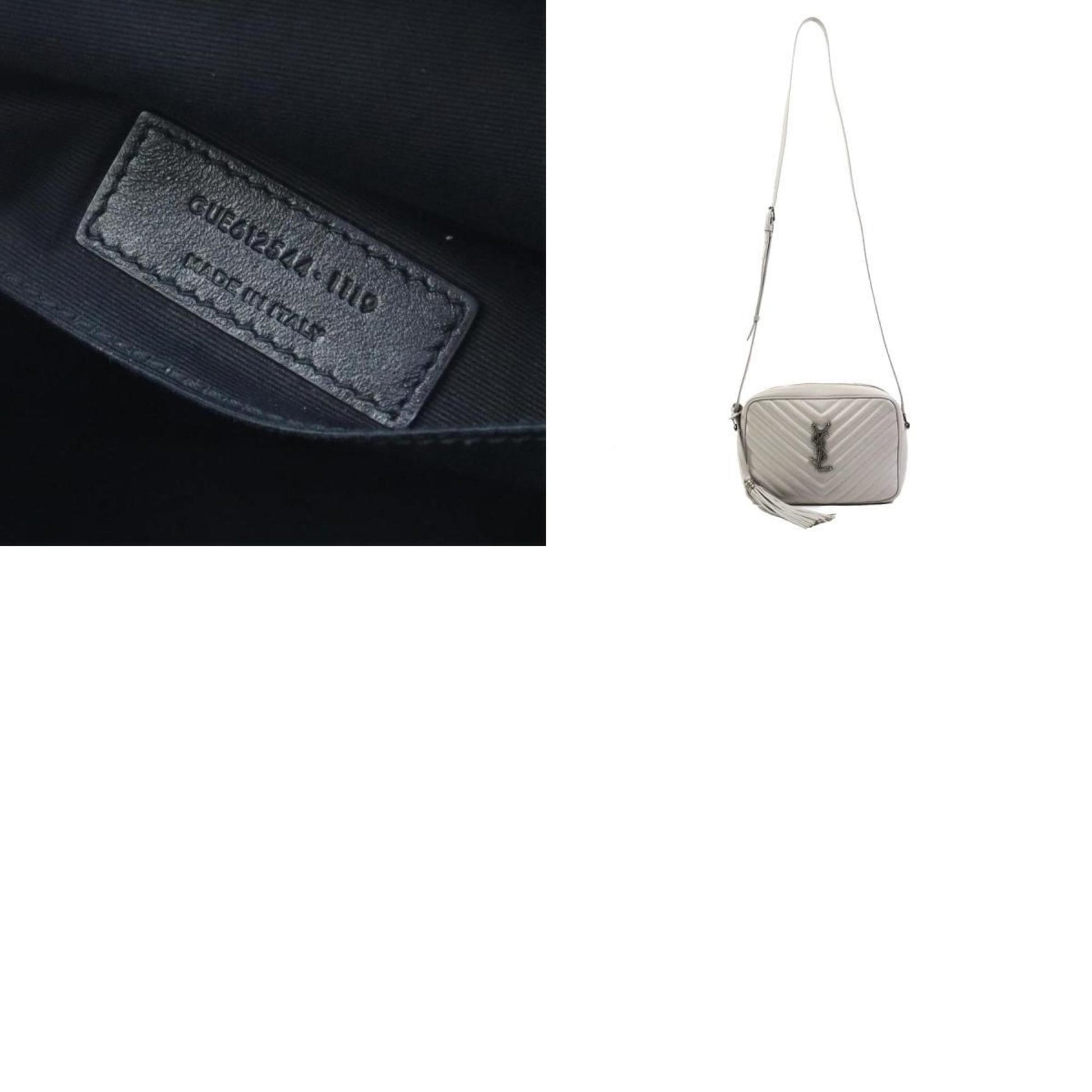 Saint Laurent Lou, Grey, Leather, shoulder